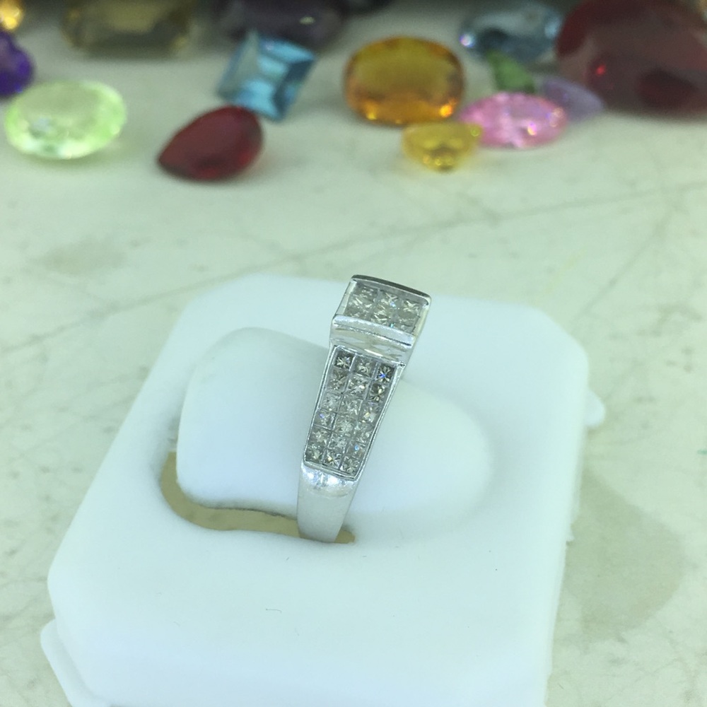 ❤️ 1.0CT Princess Cut diamond 14k Ring - Picture 6 of 8